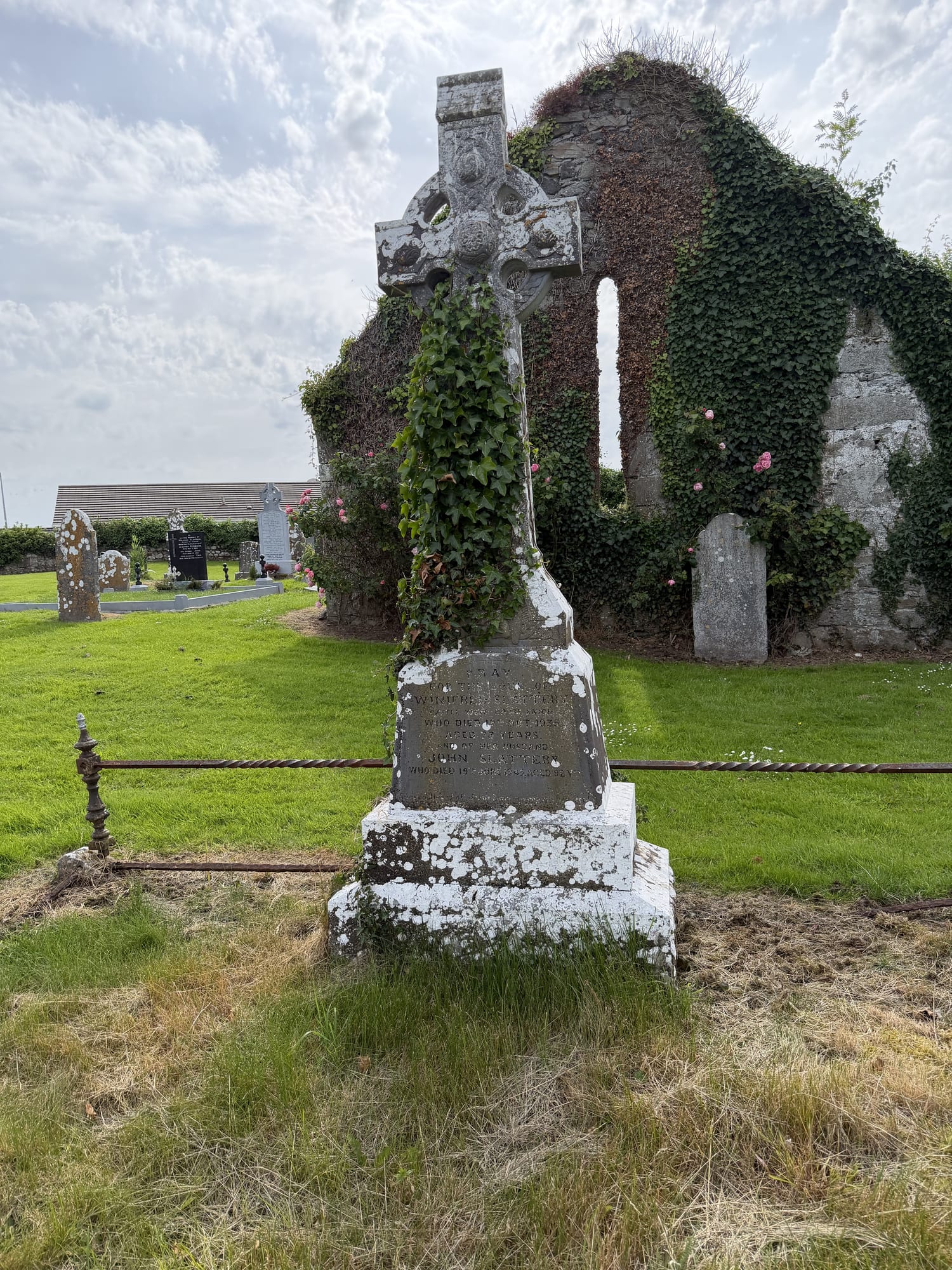 A headstone at Dromineer Graveyard