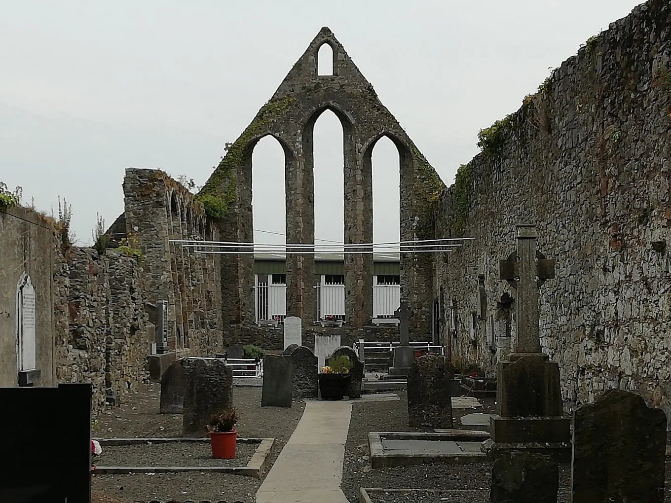 A headstone at Franciscan Friary Graveyard