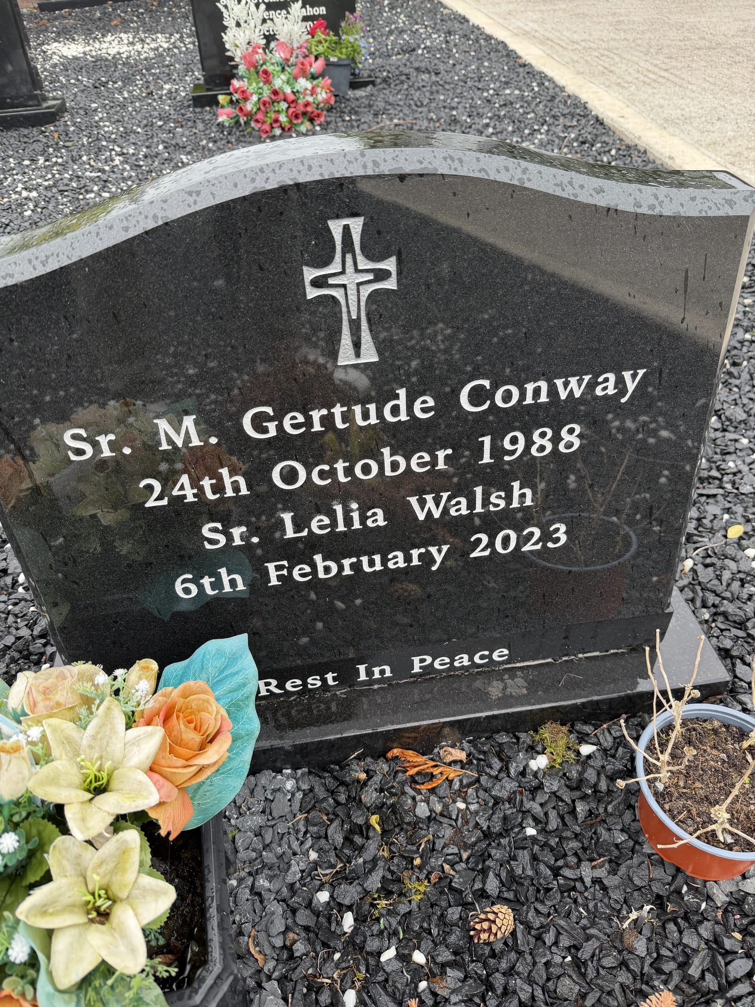 Headstone of Sister M. Gertrude Conway