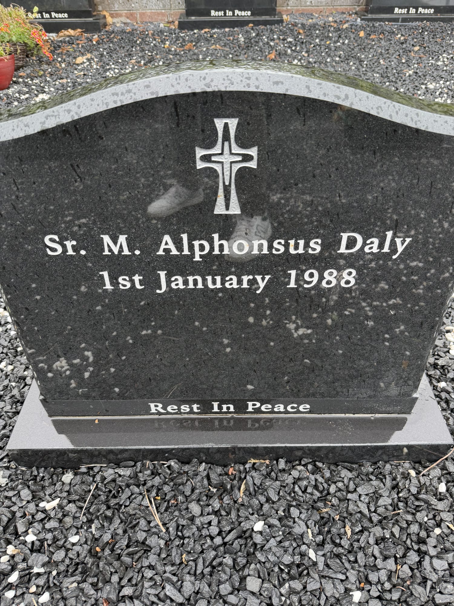 Headstone of Sister M. Alphonsus Daly