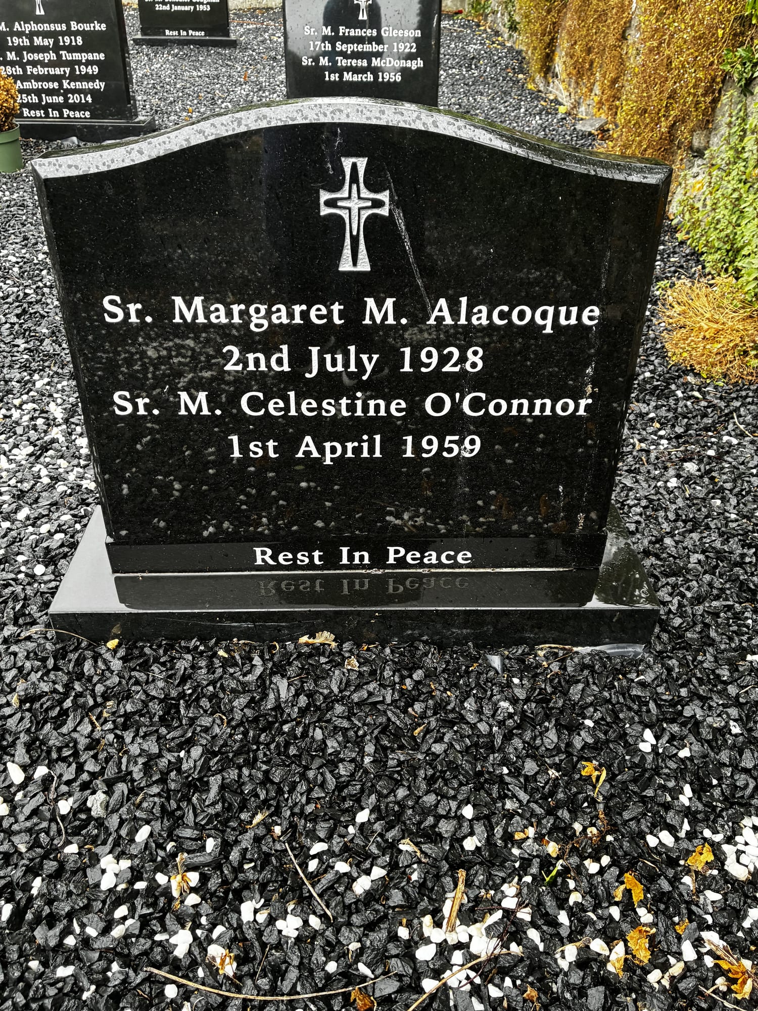Headstone of Sister M. Margaret Alacoque Kinnane