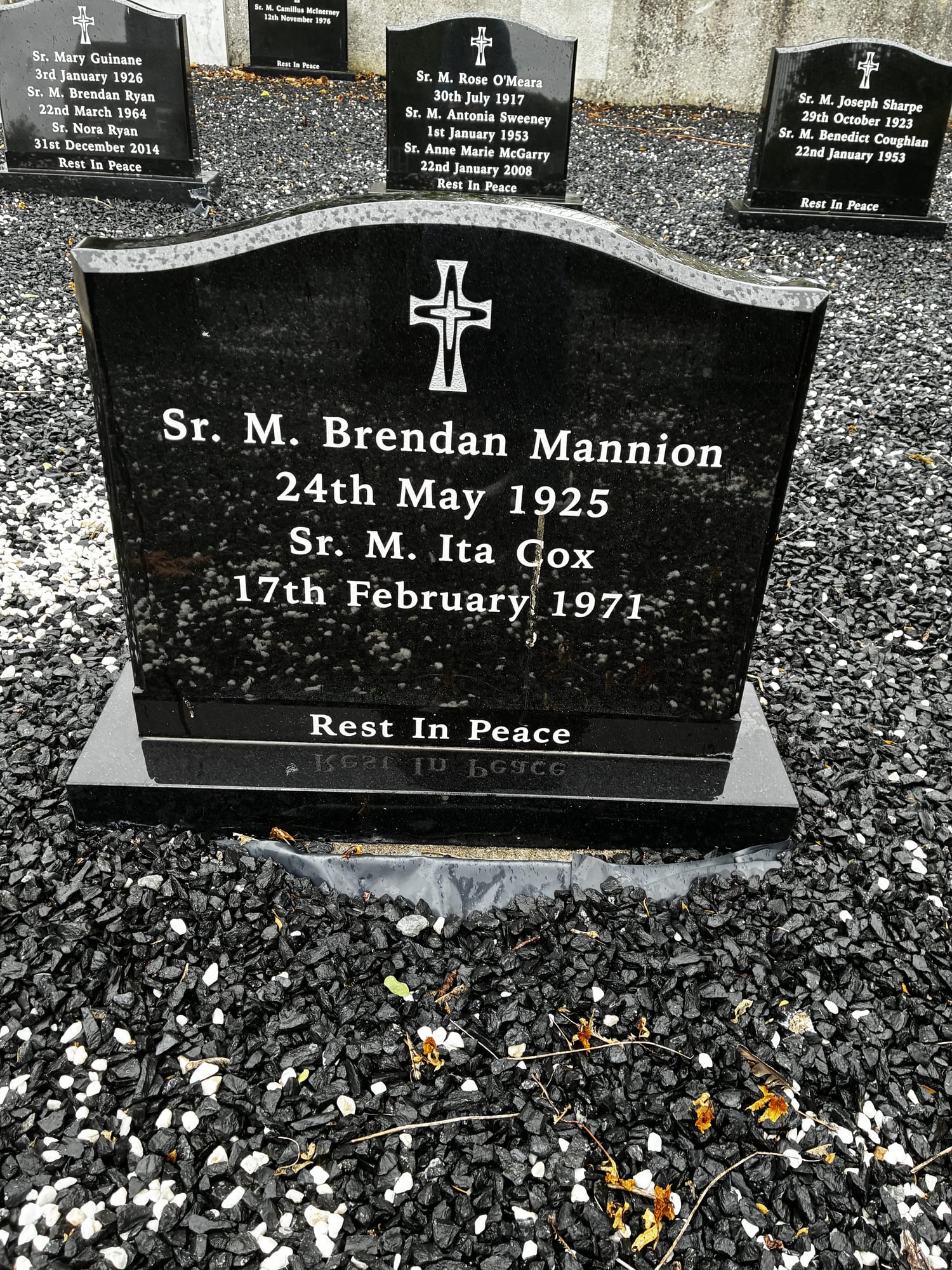 Headstone of Sister M. Brendan Mannion
