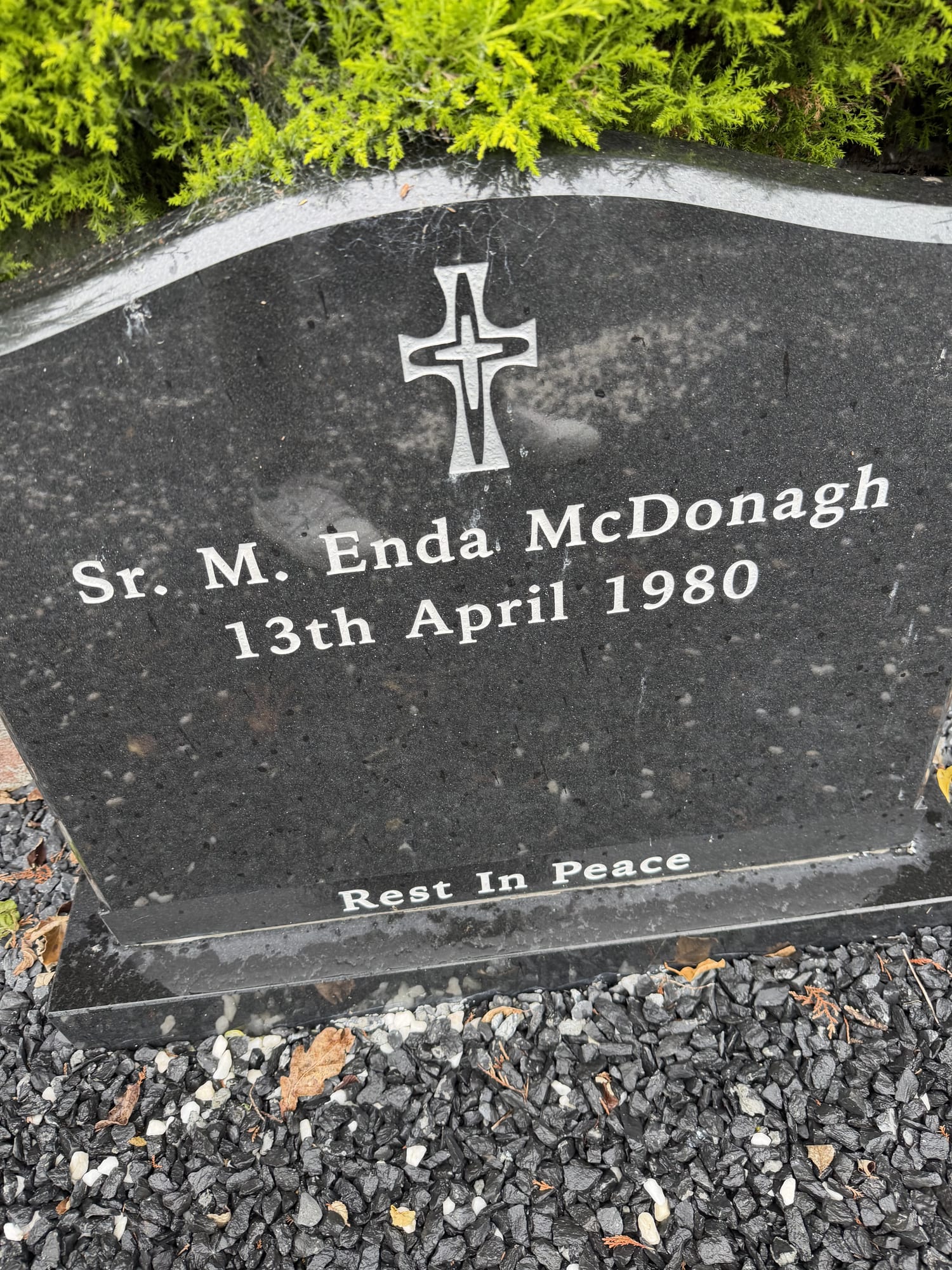 Headstone of Sister M. Enda McDonagh