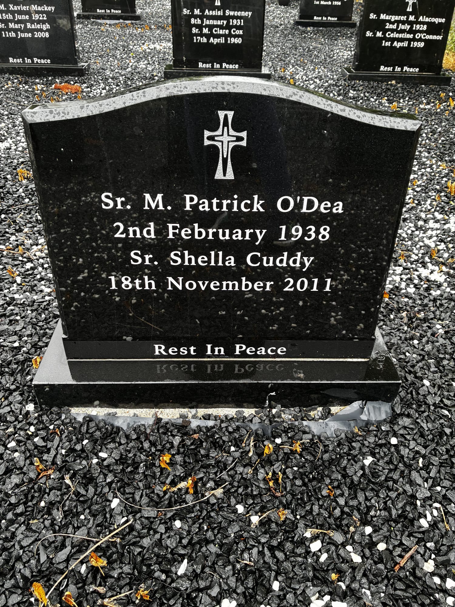 Headstone of Sister M. Patrick O'Dea