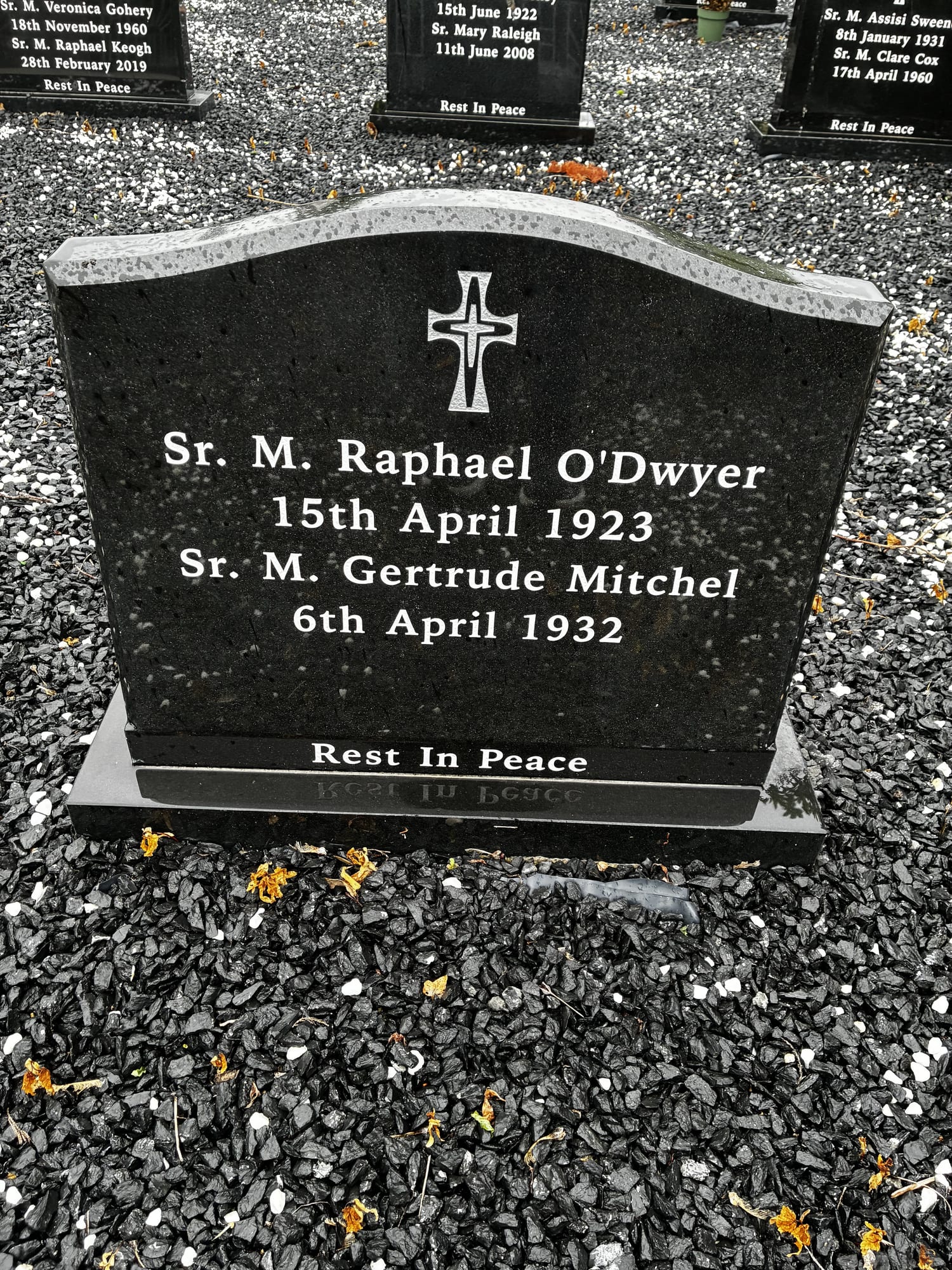Headstone of Sister M. Raphael O'Dwyer