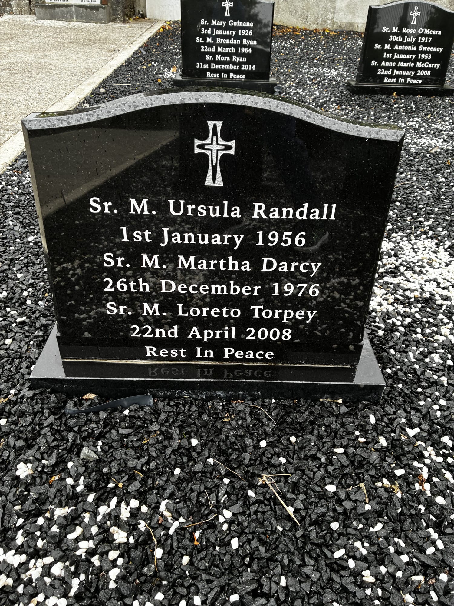 Headstone of Sister M. Ursula Randall