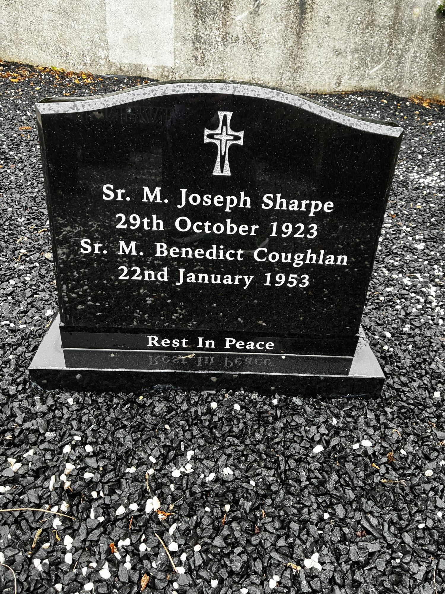 Headstone of Sister M. Joseph Sharpe