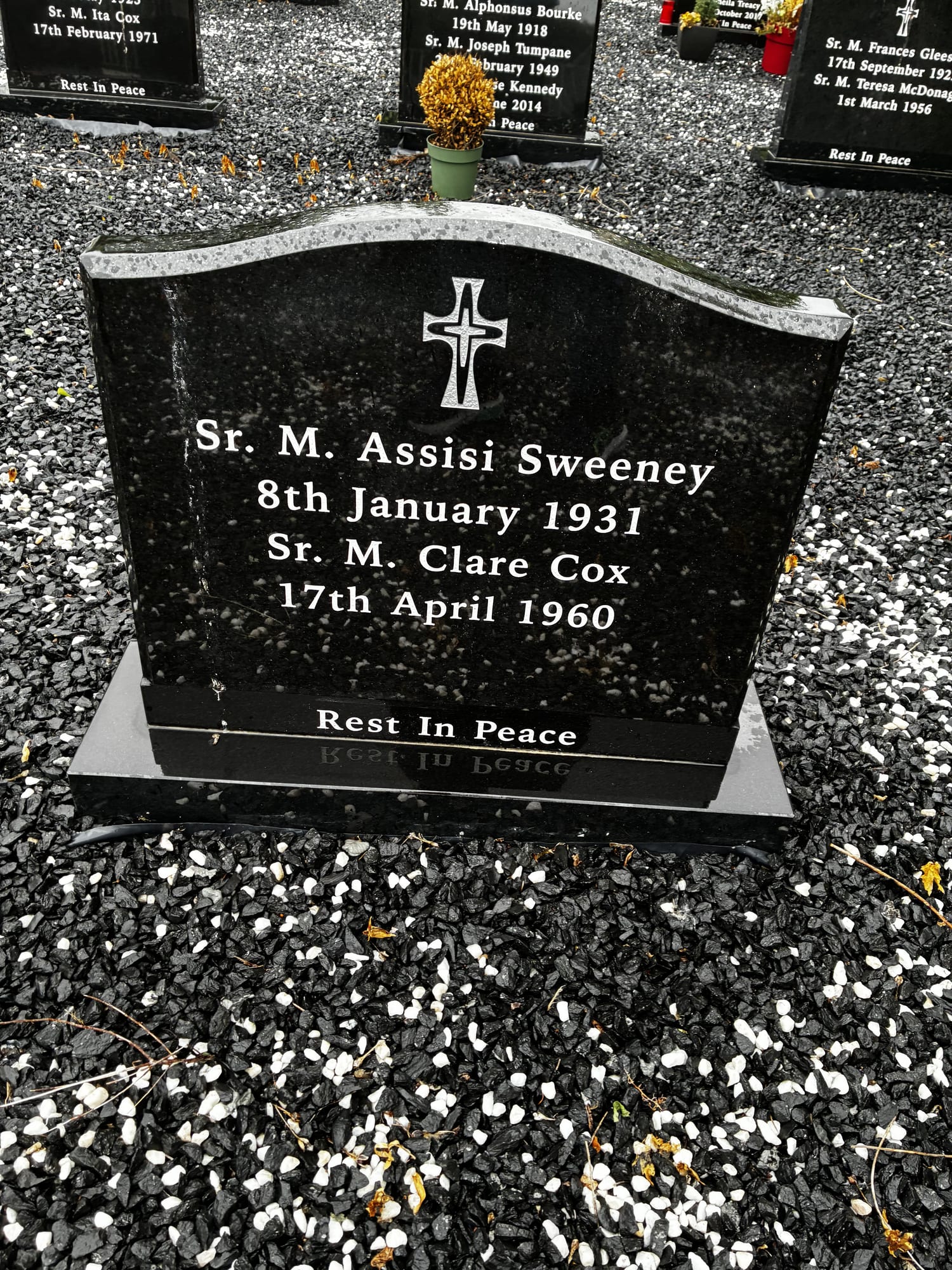 Headstone of Sister M. Assisi Sweeney