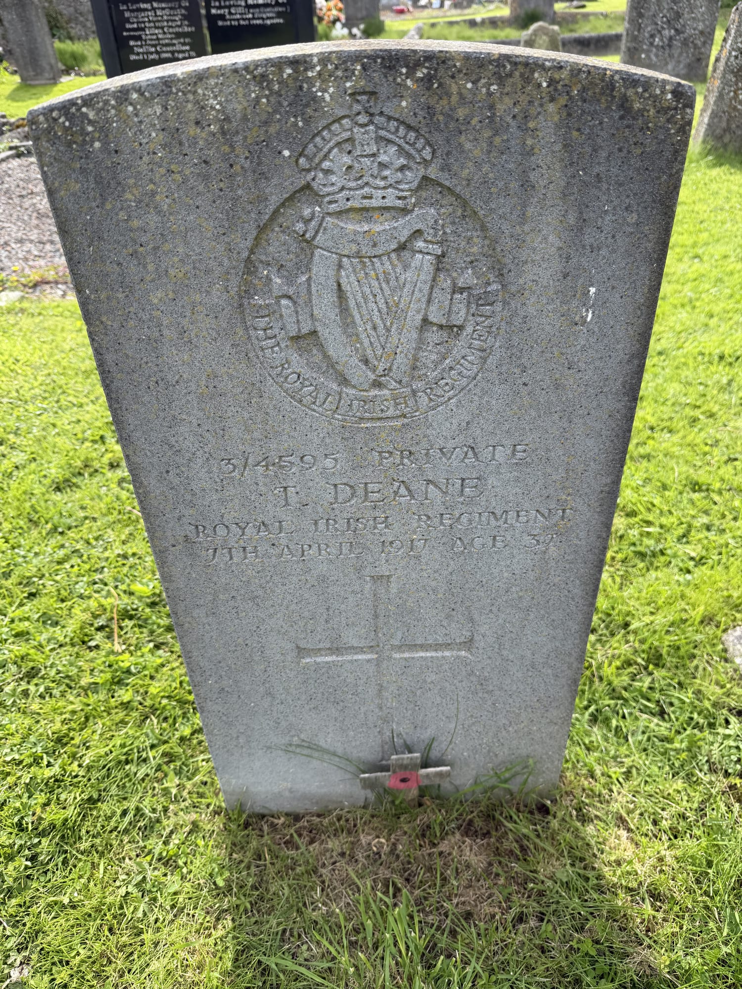 Headstone of Private Deane