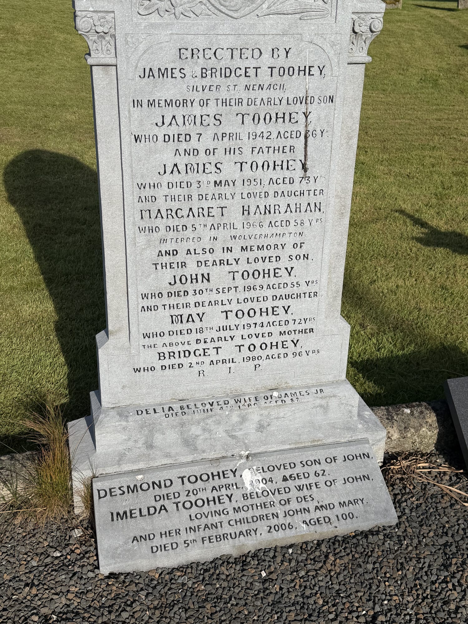 Headstone of James Toohey