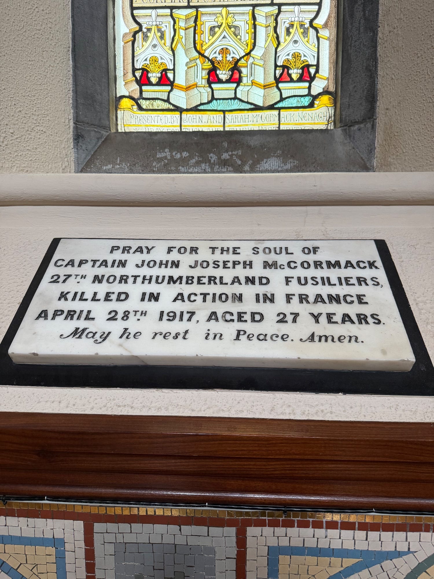 Headstone of Captain John Joseph McCormack