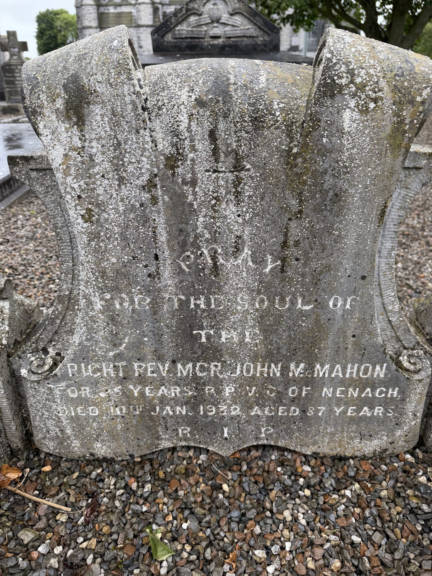 Headstone of Rt. Rev. Mgr. John McMahon