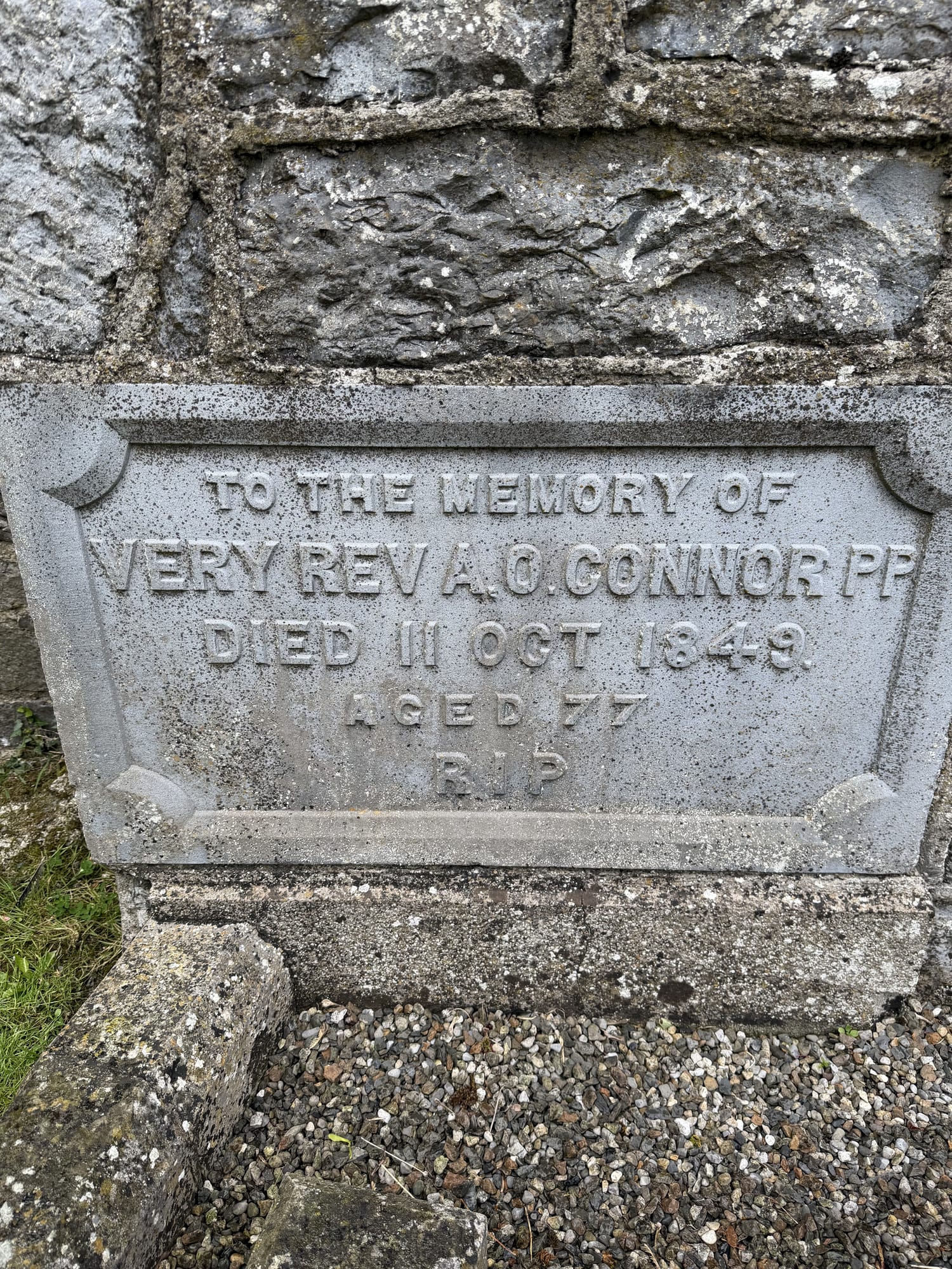 Headstone of Very Rev. Ambrose O'Connor