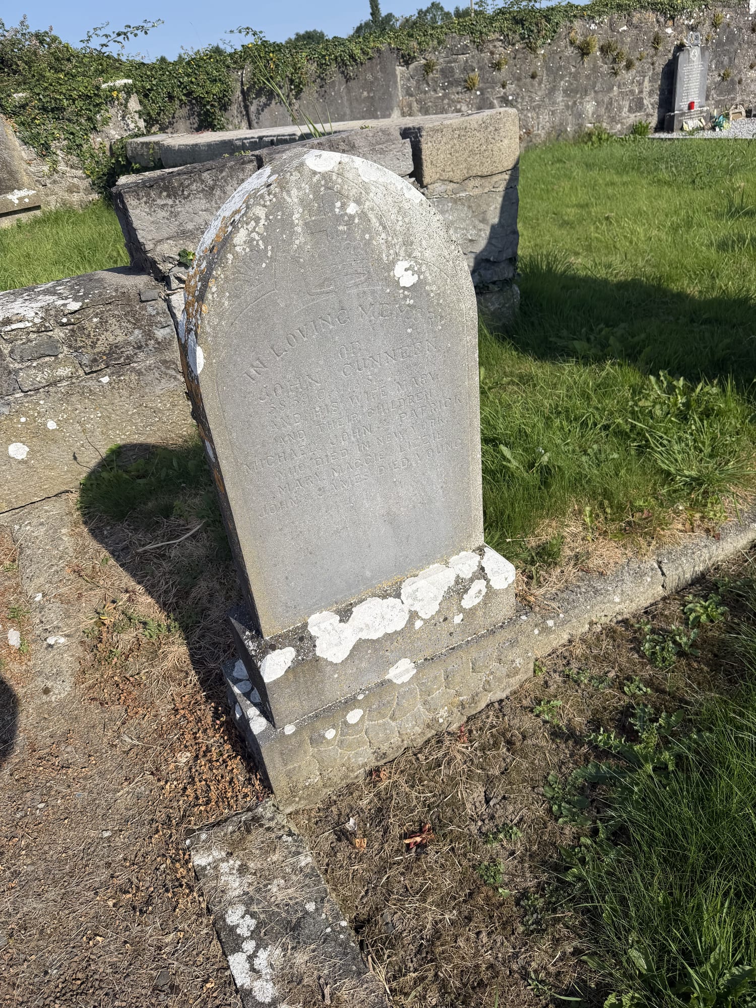 Headstone of John Cunneen